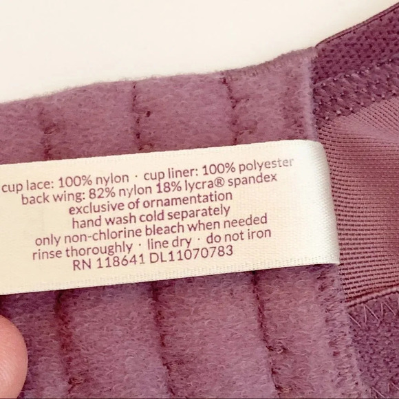 Cacique Purple Lace Cup Bra Full Coverage Brassiere 40DD Curvy Plus-size - Picture 11 of 12